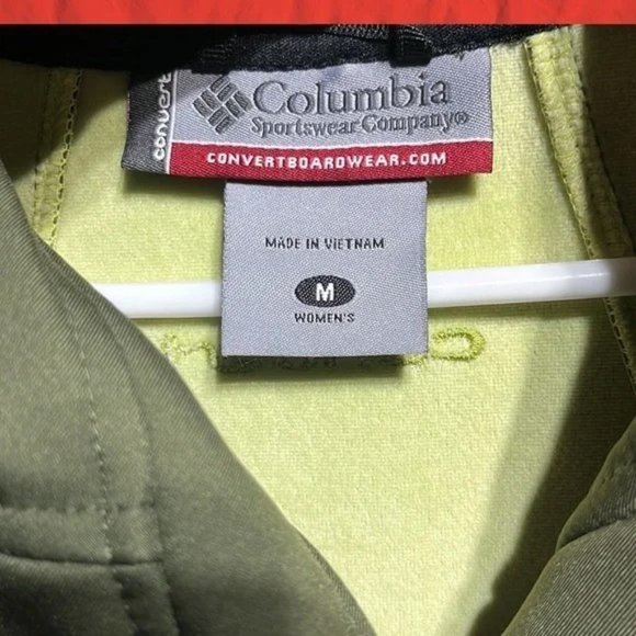 Columbia Womens Convertboard Green VestZip Front - Picture 4 of 8